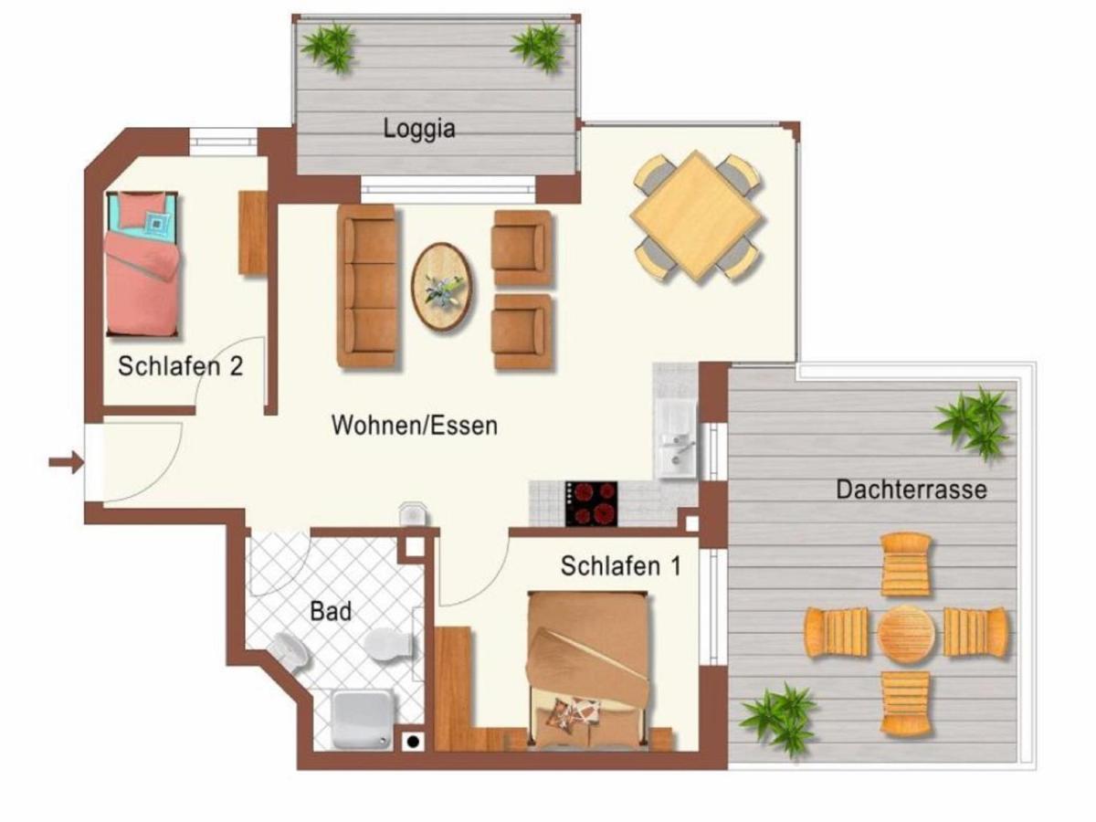 Apartament Leuchtturm Leuchtturm 7 - Dachterrasse Mit Meerblick Großenbrode Zewnętrze zdjęcie
